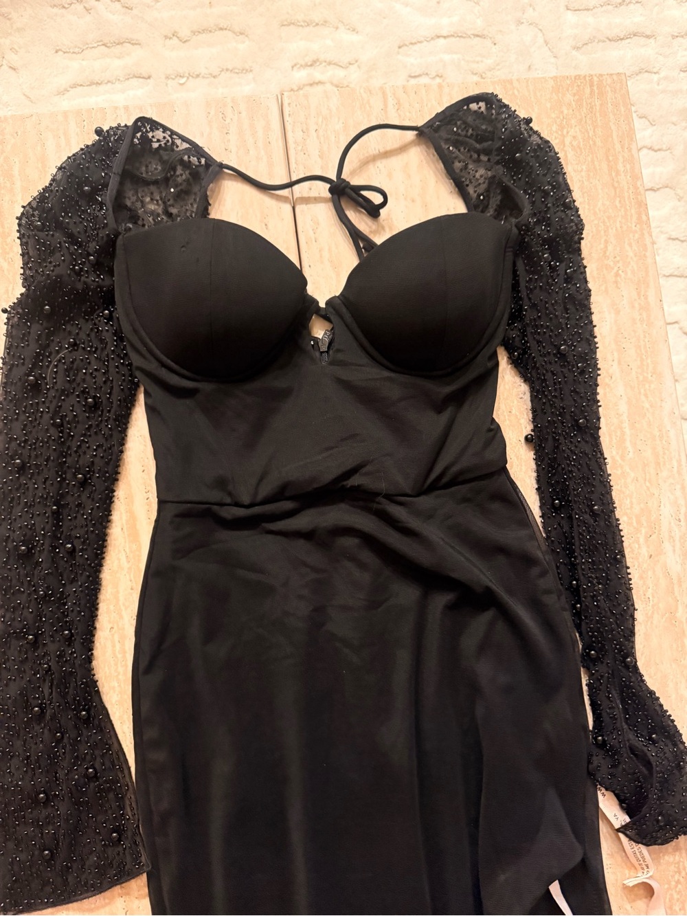 Oh Polly Black Long-Sleeve Cutout Maxi Dress - Picture 5 of 5